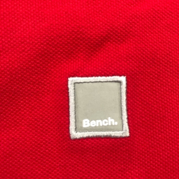 BENCH Men’s Size Medium Red Short Sleeved Preppy Polo Casual Relaxed Gol… - Picture 3 of 9